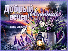 Добрый летний вечер. Видео открытки. Скачать бесплатно.