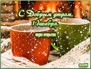 1 декабря. С добрым утром. Видео открытки. Скачать бесплатно.